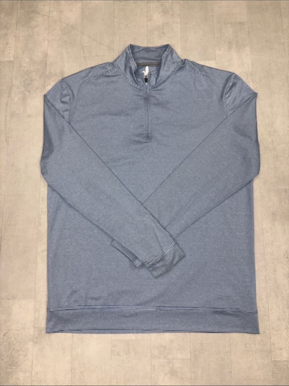 Johnnie-O Lightweight Athletic Striped Quarter Zip Pullover